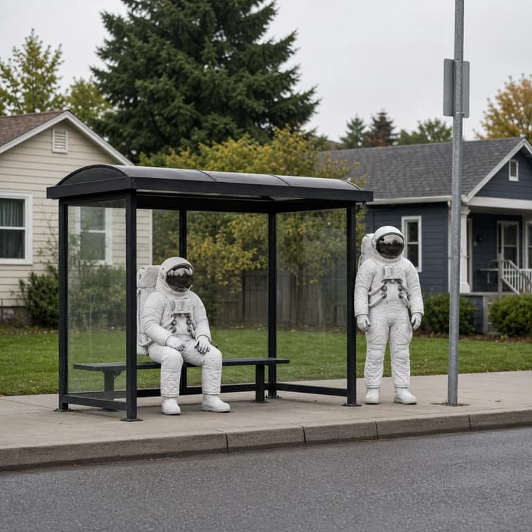Astronauts bus stop
