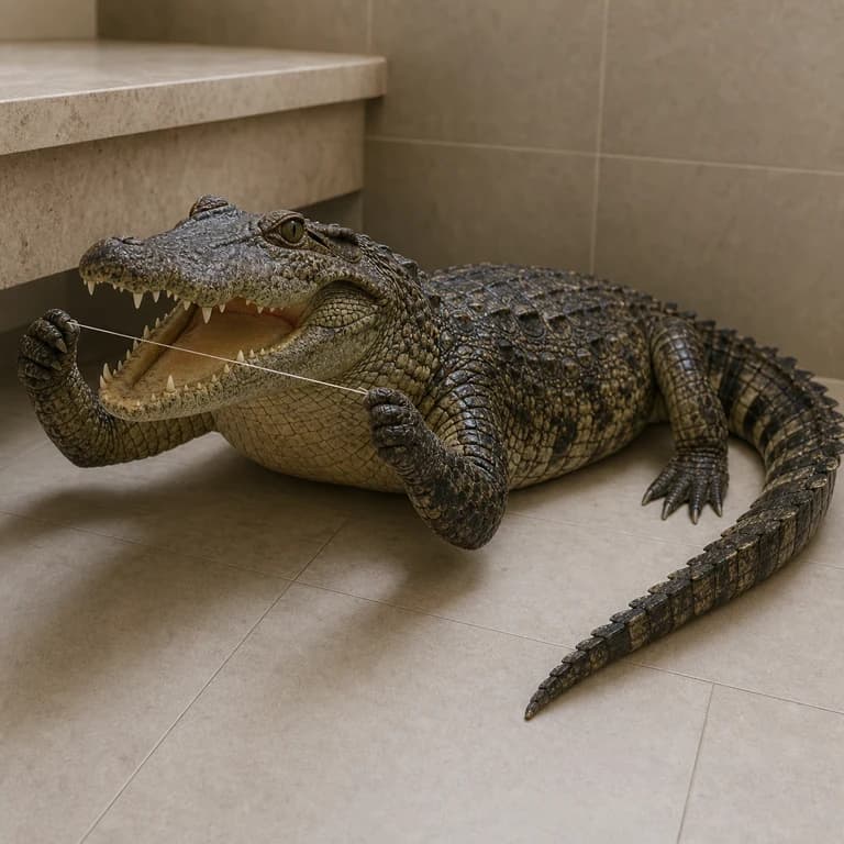 Crocodile flossing