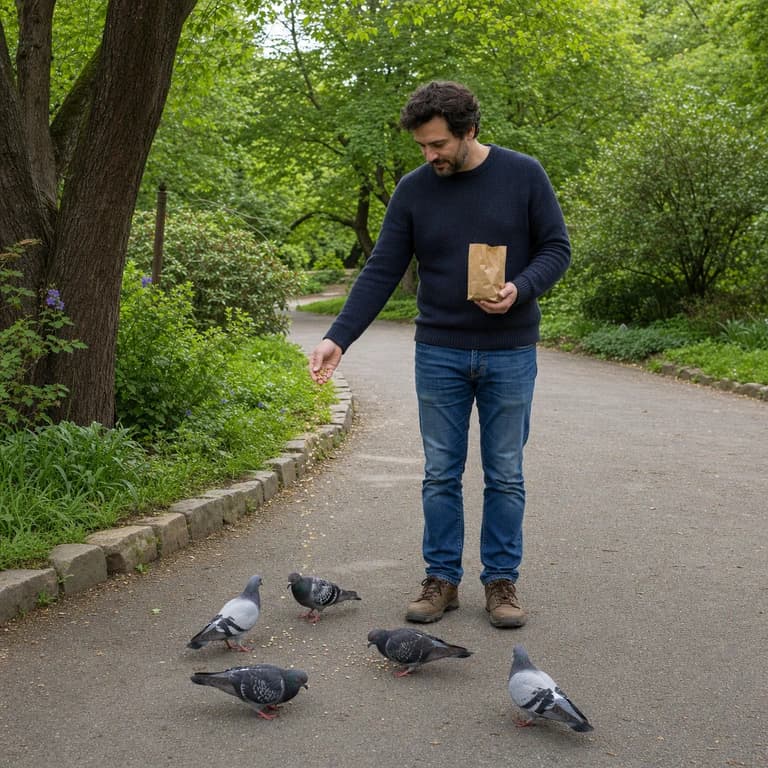 Feeding birds