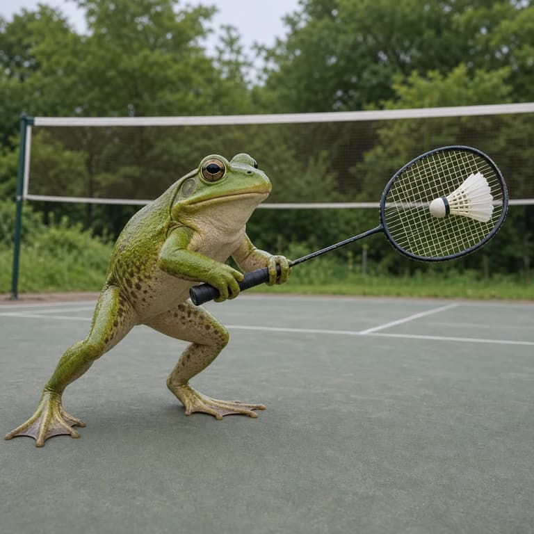 Frog badminton