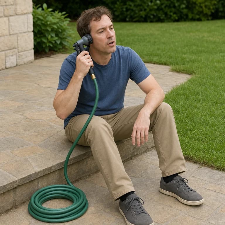 Garden hose telephone