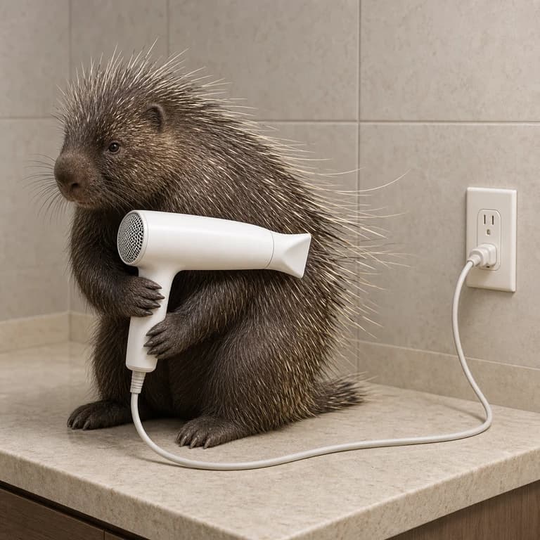 Porcupine hair dryer