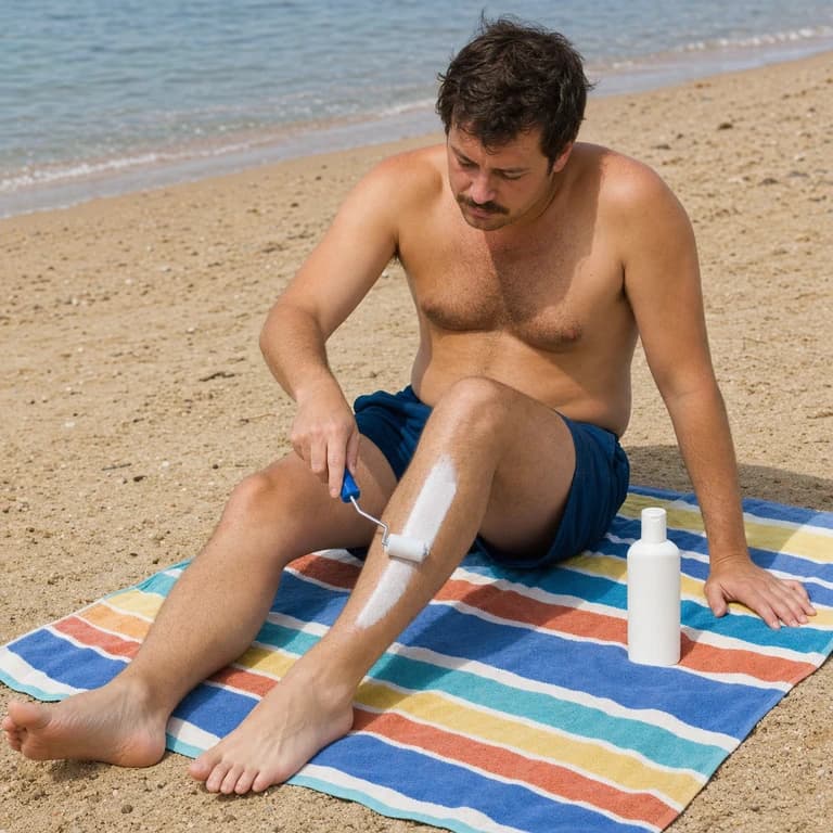 Sunscreen paint roller