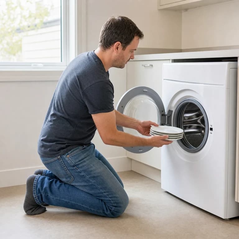 Washing plates laundry machine