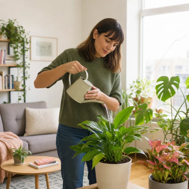 Watering houseplants